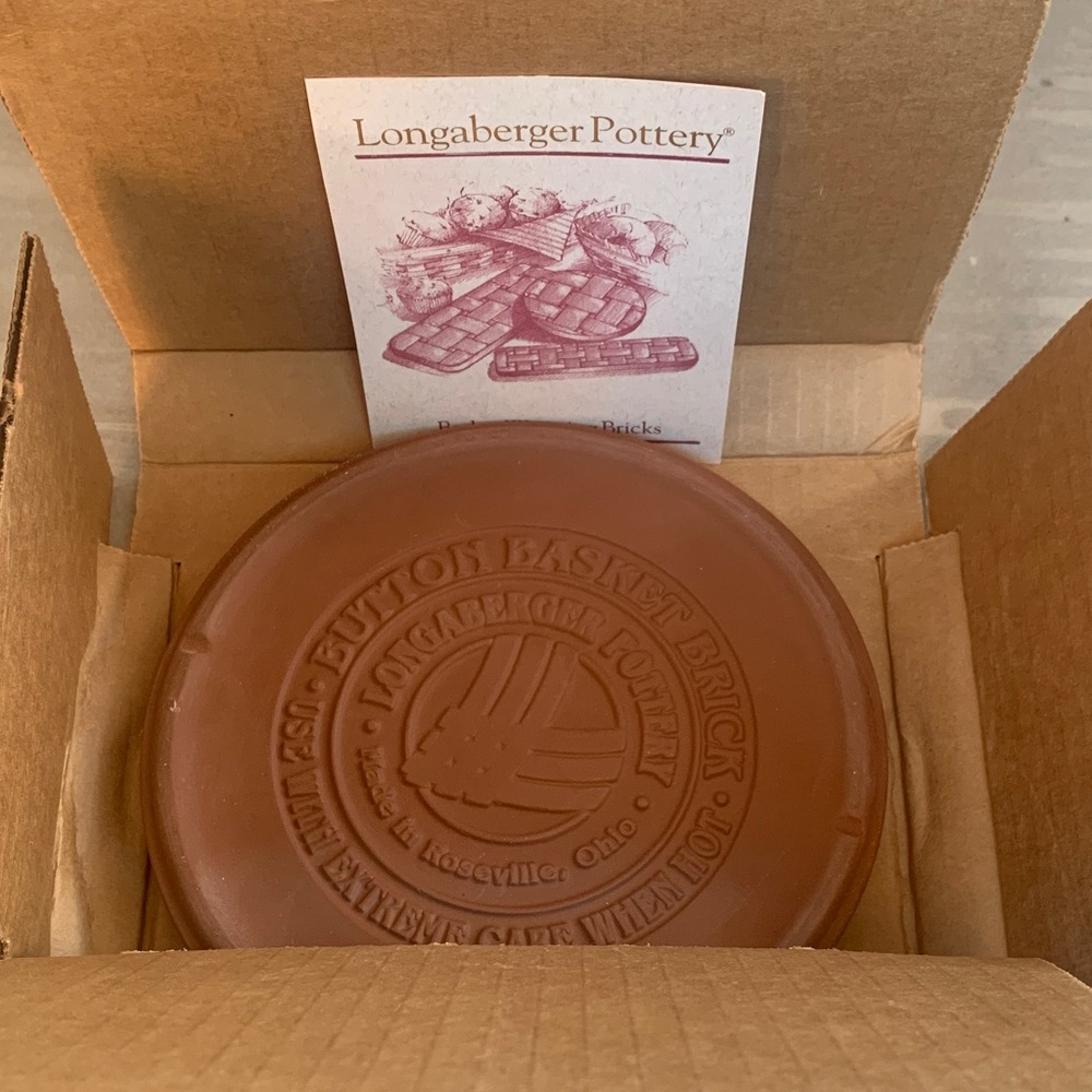 Longaberger Brown Button Basket Brick